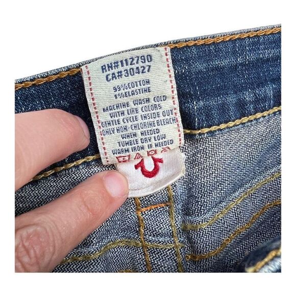 True Religion Women's Billy Stretch Low Rise Bootcut Jeans Blue Light Wash Sz 27 - Picture 7 of 8